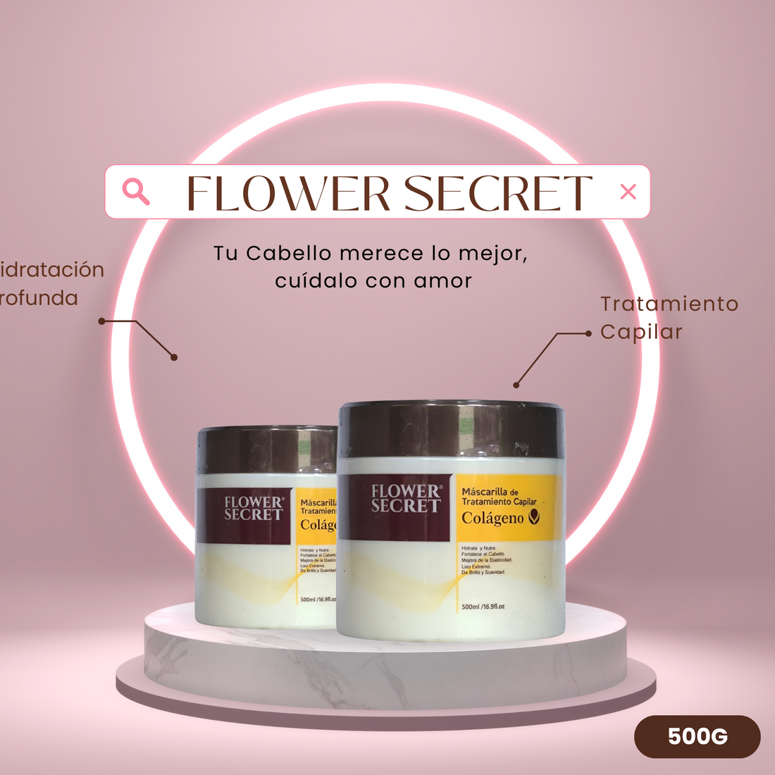 Pack x2 Mascarilla Capilar Flower Secret con Colágeno
