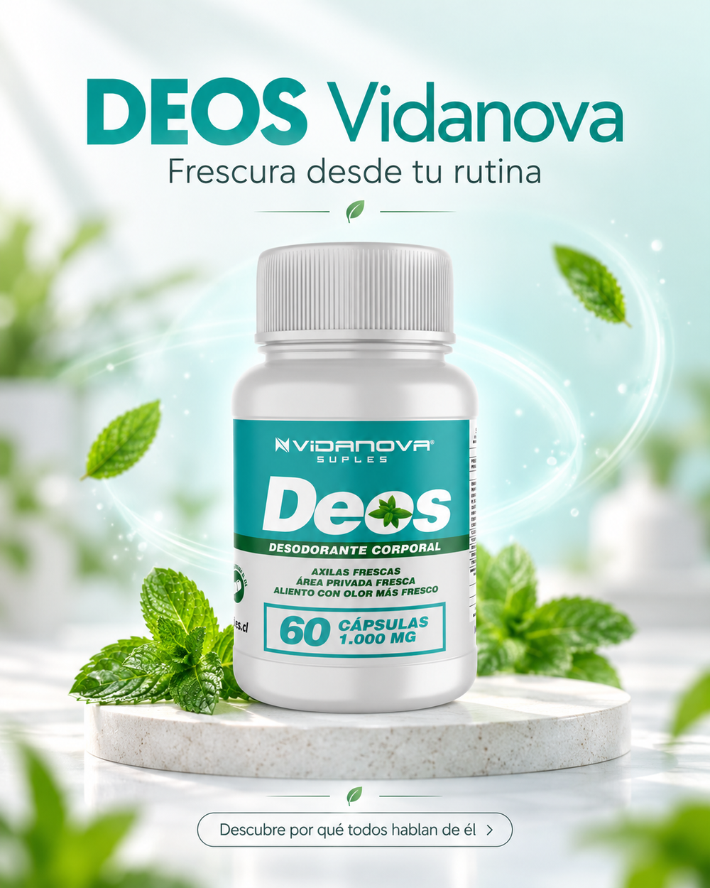DEOS Vidanova · Frescura y Bienestar · 60 Cápsulas