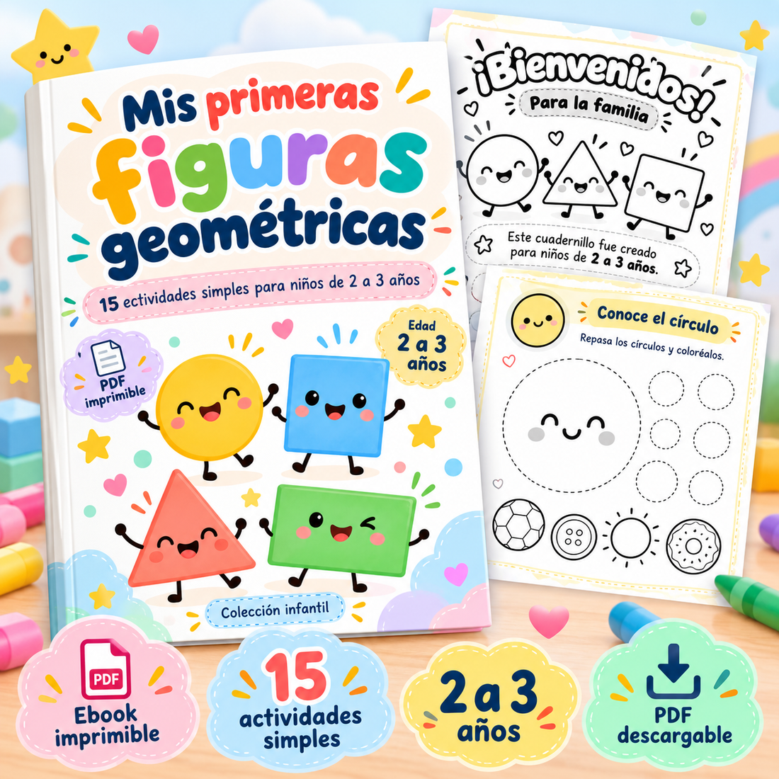 Mis primeras figuras geométricas | Ebook imprimible