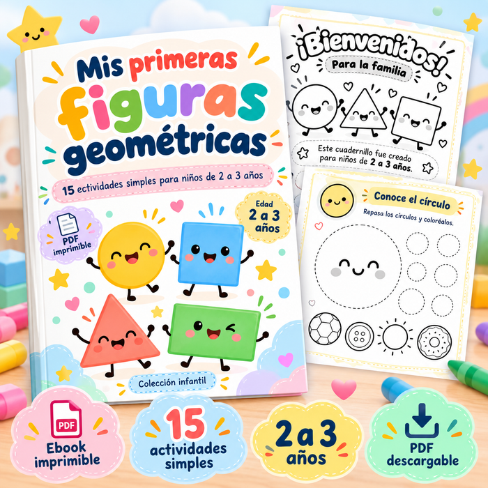 Mis primeras figuras geométricas | Ebook imprimible